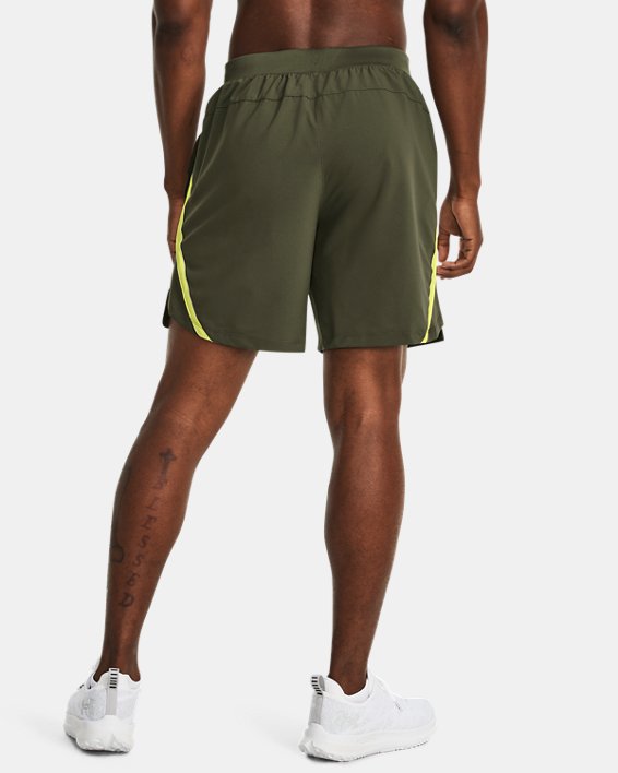 Men's UA Launch Run 7" Shorts in Green image number 1
